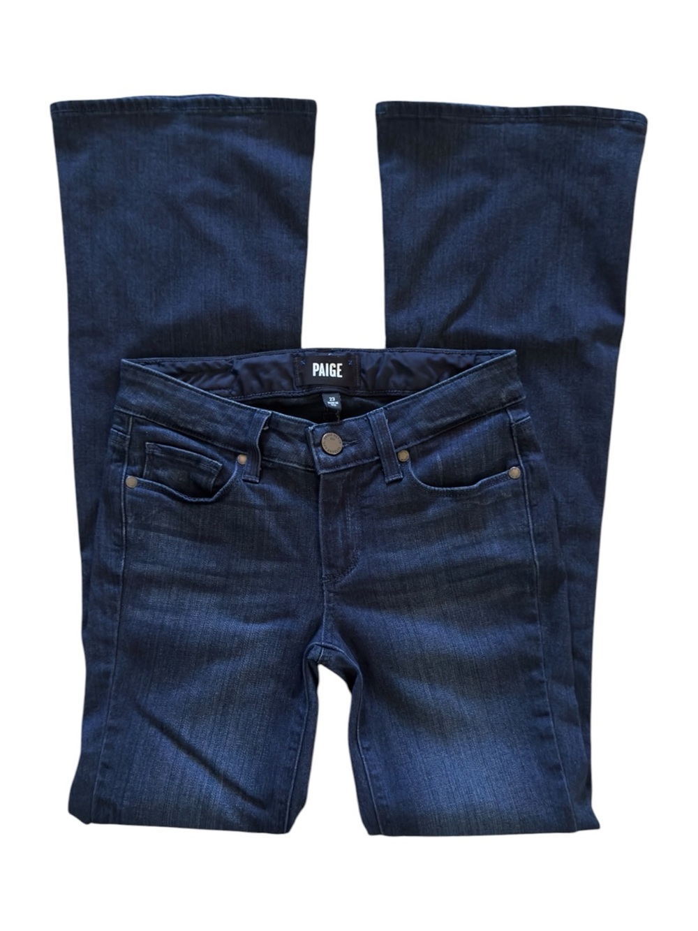 PAIGE Skyline Boot Jeans Dark Wash Size 23 Flare Bootcut Low Rise 25x29